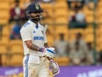 India's Virat Kohli returns to the pavilion after being dismissed by New Zealand's Glenn Phillips on the third day of the first test cricket match against New Zealand at the M Chinnaswamy Stadium in Bengaluru India's Virat Kohli returns to the pavilion after being dismissed by New Zealand's Glenn Phillips on the third day of the first test cricket match against New Zealand at the M Chinnaswamy Stadium in Bengaluru