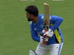 Rishabh Pant batting during the Tea break Rishabh Pant batting during the Tea break