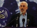Yahya Sinwar death news highlights: Yahya Sinwar, head of Hamas in Gaza, delivers a speech during at a hall on the seaside of Gaza City, on April 30, 2022.