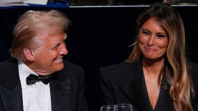 Republican presidential nominee former President Donald Trump and former first lady Melania Trump attend the 79th annual Alfred E. Smith Memorial Foundation Dinner, Thursday, Oct. 17, 2024, in New York. (AP Photo/Julia Demaree Nikhinson) (AP) Republican presidential nominee former President Donald Trump and former first lady Melania Trump attend the 79th annual Alfred E. Smith Memorial Foundation Dinner, Thursday, Oct. 17, 2024, in New York. (AP Photo/Julia Demaree Nikhinson) (AP)