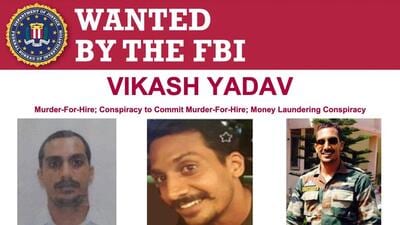 FBI’s wanted poster of Vikash Yadav (REUTERS) FBI’s wanted poster of Vikash Yadav (REUTERS)