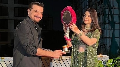 A still of Maheep and Sanjay Kapoor from their Karwa Chauth celebrations A still of Maheep and Sanjay Kapoor from their Karwa Chauth celebrations