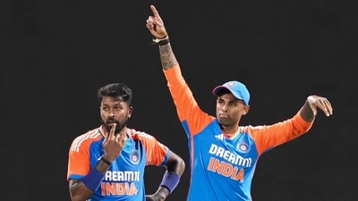 India's Suryakumar Yadav and Hardik Pandya during a T20 International cricket match (PTI) India's Suryakumar Yadav and Hardik Pandya during a T20 International cricket match (PTI)