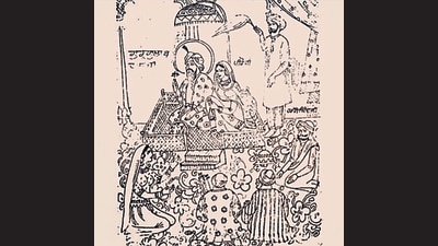 Peero with the Sikh mystic Gulab Das. (Wikimedia Commons) Peero with the Sikh mystic Gulab Das. (Wikimedia Commons)