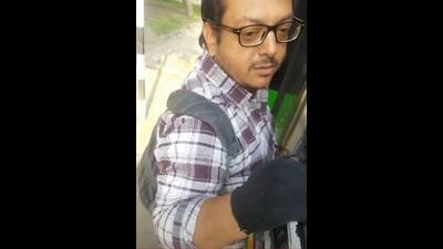 The complainant stated that he was waiting at the Hallomajra bus stop to go to office in CTU bus number 85. When a bus (CH01-GA-5367) arrived, the driver and conductor did not allow him to board it. (HT photo)
