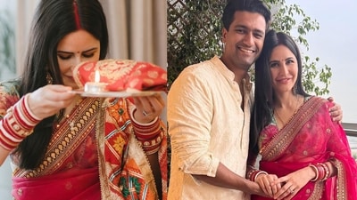Katrina Kaif and Vicky Kaushal on their first Karwa Chauth after marriage Katrina Kaif and Vicky Kaushal on their first Karwa Chauth after marriage