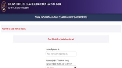 ICAI CA Final Admit Card 2024 for November exam out, download link here ICAI CA Final Admit Card 2024 for November exam out, download link here