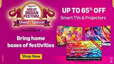 Unlock amazing discounts on 55 inch TVs during the Amazon Great Indian Festival Diwali Sale; don’t miss out! Unlock amazing discounts on 55 inch TVs during the Amazon Great Indian Festival Diwali Sale; don’t miss out!