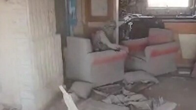Hamas chief Yahya Sinwar in IDF released drone footage (@sneheshphillips/X) Hamas chief Yahya Sinwar in IDF released drone footage (@sneheshphillips/X)