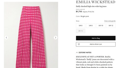 Her chic pants come with a price tag of  ₹1,43,724 (www.net-a-porter.com)