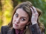 Britain's Catherine, Princess of Wales gestures during a visit to Southport Community Centre in Britain, to meet the families of those caught up in the Southport knife attack earlier this year. Picture date: Thursday October 10, 2024. 