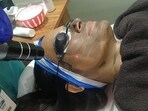 Beauty treatment at a wellness centre 