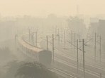Smog in Ghaziabad on Friday. The AQI in Delhi and surrounding areas has already dropped to 'Poor' levels.