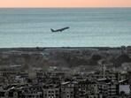 An aircraft of Middle East Airlines (MEA), Lebanon's flag carrier, takes off from Beirut International Airport on October 19, 2024. After Israel in late September 2024 increased its air strikes against Lebanese militant group Hezbollah, most airlines stopped flying to the country. National carrier Middle East Airlines is the only company still flying out of Beirut despite the mounting risks and experience of runways being hit in the past. (Photo by AFP)