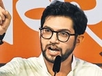Mumbai, India - October 12, 2024: Aditya Thackeray, the chief of Yuva Sena (UBT), addressed party workers during the Dussehra Rally at Shivaji Park, Dadar. The event took place in Mumbai, India, on Saturday, October 12, 2024. (Photo by Raju Shinde/Hindustan Times) (Hindustan Times)