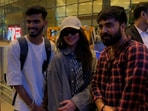 Priyanka Chopra posed with paparazzi at the Mumbai airport.