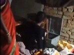 Girl hides boyfriend in a metal box after family discoveres couple's secret meeting.