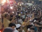 Blocking the main road, they demanded immediate arrest of the person who made the objectionable comments.