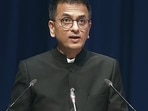 CJI DY Chandrachud said that there was a need to redesign the statue of the Lady of Justice. (ANI Pic Service)