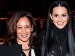 Kamala Harris and Katy Perry. Kamala Harris and Katy Perry.