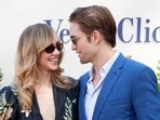 Robert Pattinson and Suki Waterhouse at the Veuve Clicquot Polo Classic at Will Rogers State Historic Park in Pacific Palisades, California. (Photo by Unique Nicole / AFP)