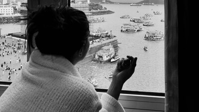 Priyanka Chopra shared a picture of herself enjoying the view of the city from her room. Wearing a bathrobe, she had her back towards the camera in the black-and-white photo. Priyanka Chopra shared a picture of herself enjoying the view of the city from her room. Wearing a bathrobe, she had her back towards the camera in the black-and-white photo.