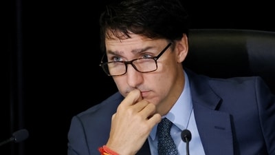 Canada's Prime Minister Justin Trudeau takes part in public hearings for an independent commission probing alleged foreign interference in Canadian elections in Ottawa, Ontario, on October 16, 2024. (REUTERS)