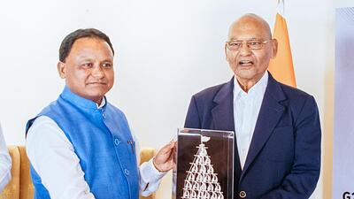 Mumbai, Oct 18 (ANI): Odisha CM Mohan Charan Majhi meets Anil Agarwal, Chairman, Vedanta Resources Limited, in Mumbai on Friday. (ANI Photo) (Deepak Salvi) Mumbai, Oct 18 (ANI): Odisha CM Mohan Charan Majhi meets Anil Agarwal, Chairman, Vedanta Resources Limited, in Mumbai on Friday. (ANI Photo) (Deepak Salvi)