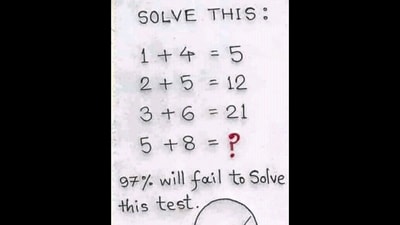 A simple maths puzzle, this one may appear to be an easy brain teaser but think again as the puzzle will surely test your problem-solving skills. (X/@brain_teaser_1) A simple maths puzzle, this one may appear to be an easy brain teaser but think again as the puzzle will surely test your problem-solving skills. (X/@brain_teaser_1)