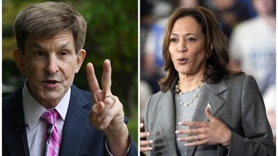 Allan Lichtman now seems less certain about Kamala Harris' success in his “foreign policy key,” which he had earlier stated would be advantageous here. (AFP via Getty Images/AP) Allan Lichtman now seems less certain about Kamala Harris' success in his “foreign policy key,” which he had earlier stated would be advantageous here. (AFP via Getty Images/AP)