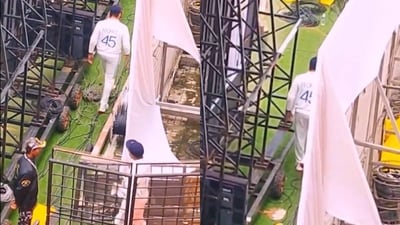 Rohit Sharma's clip from 1st New Zealand Test went viral Rohit Sharma's clip from 1st New Zealand Test went viral