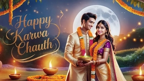 Women also dress up in bridal style for Karwa Chauth celebrations. (AI-generated image) Women also dress up in bridal style for Karwa Chauth celebrations. (AI-generated image)
