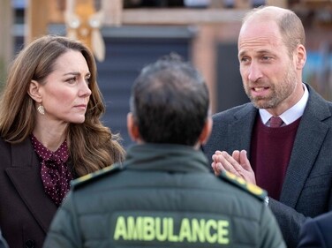 Britain's Prince William, Prince of Wales and Britain's Catherine, Princess of Wales speak to members of the emergency services during a visit to Southport Community Centre in Southport, north west England on October 10, 2024, where they met rescue workers and the families of those caught up in the Southport knife attack earlier this year. (AFP) Britain's Prince William, Prince of Wales and Britain's Catherine, Princess of Wales speak to members of the emergency services during a visit to Southport Community Centre in Southport, north west England on October 10, 2024, where they met rescue workers and the families of those caught up in the Southport knife attack earlier this year. (AFP)