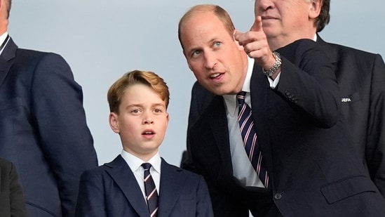 Mike Tindall, a member of Prince George's family, claims that the future King is “passionate about Aston Villa” and “loves his football.” (AP)