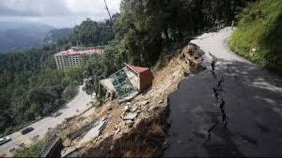The survey will focus on studying the increasing incidents of landslides and land subsidence in Shimla. (HT File)