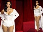 Kim Kardashian wore white corset dress at the Fourth Annual Academy Museum Gala.