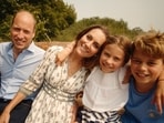 This photo provided by Kensington Palace on Monday, Sept. 9, 2024, shows Kate, Princess of Wales and Prince William with their children Prince George, right, Princess Charlotte and Prince Louis, left. This photo provided by Kensington Palace on Monday, Sept. 9, 2024, shows Kate, Princess of Wales and Prince William with their children Prince George, right, Princess Charlotte and Prince Louis, left.