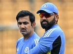 India's head coach Gautam Gambhir (L) and captain Rohit Sharma look on before the start of the fourth day play of the first Test cricket match between India and New Zealand at the M. Chinnaswamy Stadium in Bengaluru India's head coach Gautam Gambhir (L) and captain Rohit Sharma look on before the start of the fourth day play of the first Test cricket match between India and New Zealand at the M. Chinnaswamy Stadium in Bengaluru