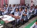 There is a shortage of 414 trained graduate teachers (TGTs), and 186 PGTs in the state, including in Maths and Science, officials said. (Sanjeev Kumar / HT)
