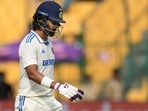India's KL Rahul returns to pavilion after being dismissed by New Zealand's William O'Rourke on the fourth day of the first test cricket match between India and New Zealand, at the M Chinnaswamy Stadium, in Bengaluru, Saturday, Oct. 19, 2024 India's KL Rahul returns to pavilion after being dismissed by New Zealand's William O'Rourke on the fourth day of the first test cricket match between India and New Zealand, at the M Chinnaswamy Stadium, in Bengaluru, Saturday, Oct. 19, 2024