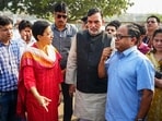 Delhi Chief Minister Atishi and Environment Minister Gopal Rai review the steps being taken to reduce air pollution, at Anand Vihar in New Delhi. Delhi Chief Minister Atishi and Environment Minister Gopal Rai review the steps being taken to reduce air pollution, at Anand Vihar in New Delhi.