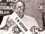 TN Seshan, the former chief election commissioner, 