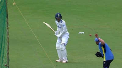 Shubman Gill hit the training session moments after India's loss in Bengaluru