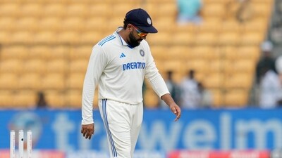 India's captain Rohit Sharma leaves the field after their loss against New Zealand on the day five of the first cricket test match at the M.Chinnaswamy Stadium, in Bengaluru, India, Sunday, Oct. 20, 2024. (AP Photo/Aijaz Rahi) (AP) India's captain Rohit Sharma leaves the field after their loss against New Zealand on the day five of the first cricket test match at the M.Chinnaswamy Stadium, in Bengaluru, India, Sunday, Oct. 20, 2024. (AP Photo/Aijaz Rahi) (AP)