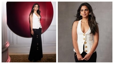 Isha Ambani wore a Schiaparelli look for the recent awards night in Mumbai. (Instagram/ Anaita Shroff Adajania) Isha Ambani wore a Schiaparelli look for the recent awards night in Mumbai. (Instagram/ Anaita Shroff Adajania)