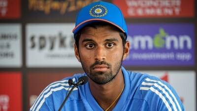 Colombo: India's Washington Sundar addresses a press conferance on the eve of the third one-day international (ODI) cricket match between India and Sri Lanka at the R. Premadasa International Cricket Stadium, in Colombo, Tuesday, August 6, 2024. (PTI Photo/Kunal Patil)(PTI08_06_2024_000211B) (PTI) Colombo: India's Washington Sundar addresses a press conferance on the eve of the third one-day international (ODI) cricket match between India and Sri Lanka at the R. Premadasa International Cricket Stadium, in Colombo, Tuesday, August 6, 2024. (PTI Photo/Kunal Patil)(PTI08_06_2024_000211B) (PTI)