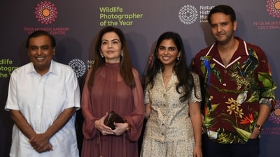 Reliance Industries Chairman Mukesh Ambani with his wife and Reliance Foundation Chairperson Nita Ambani, daughter Isha Ambani and son-in-law Anand Piramal (PTI) Reliance Industries Chairman Mukesh Ambani with his wife and Reliance Foundation Chairperson Nita Ambani, daughter Isha Ambani and son-in-law Anand Piramal (PTI)