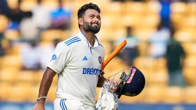 Rishabh Pant slammed 99 runs in the second innings of first Test match vs New Zealand. (PTI) Rishabh Pant slammed 99 runs in the second innings of first Test match vs New Zealand. (PTI)