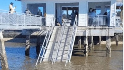 Ferry dock gangway collapses on Georgia’s Sapelo Island. (WSAV) Ferry dock gangway collapses on Georgia’s Sapelo Island. (WSAV)