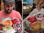 In the video by Instagram food blogger Amar Sodhi, a street vendor can be seen selling a plate of chocolate filled idlis for <span class='webrupee'>₹</span>100. In the video by Instagram food blogger Amar Sodhi, a street vendor can be seen selling a plate of chocolate filled idlis for <span class='webrupee'>₹</span>100.